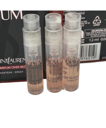 YVES SAINT LAURENT YSL EDP OVER RED Black Opium Sample Women Perfume 1.2 ml / 0.04 oz - set of 3 - Buy Online on GoSupps.com
