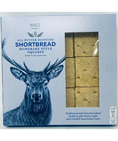 M&S All butter Scottish Shortbread Homebake Styyle Squares 200g in Premier Life Store Packaging