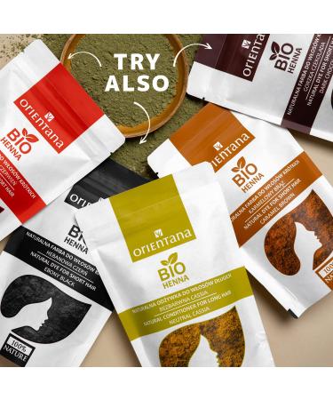 Orientana Organic Henna Hair Color - Caramel Brown | 100% Vegan & Natural | Long-Lasting Plant-Based Color for Light to Medium Brown Hair | 100g - Buy Online on GoSupps.com