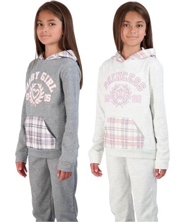 Star Ride Sweet Butterfly Girls 4-Piece Fleece Active Set - Oatmeal-Heather, Size 14-16 - Buy Online on GoSupps.com