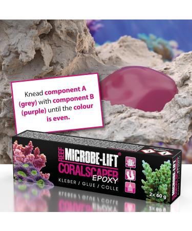 Microbe Lift Coralscaper - 120g Epoxy Coral Glue for Secure Attachment in Seawater Aquariums | Fast & Long-Lasting 60g (2 Series) - Buy Online on GoSupps.com