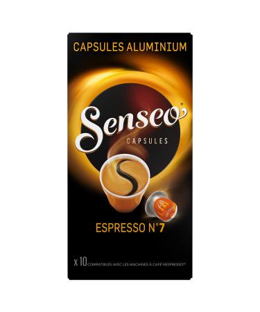 Senseo Espresso Capsules N°7 10 Aluminum Capsules Compatible with Nespresso Machines 52 g