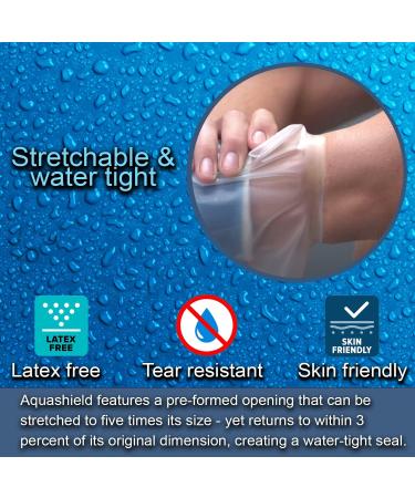 AquaShield Reusable Waterproof Cast Cover for Adult Half Arm - Made in USA (9.0-12.5 Circumference) - Hand & Wrist Bandage Protector for Bath, Shower, Pool - Buy Online on GoSupps.com