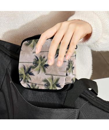 Period Bag Sanitary Napkin Storage Pad Holder | Coconut Tree Plant Color - Buy Online on GoSupps.com