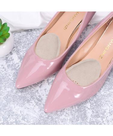 EXCEART Half Size Foot Cushions & Insoles for High Heels - Comfortable Forefoot & Heel Support Sweat Absorbent EVA Leather Pads in Apricot & Gray - Buy Online on GoSupps.com