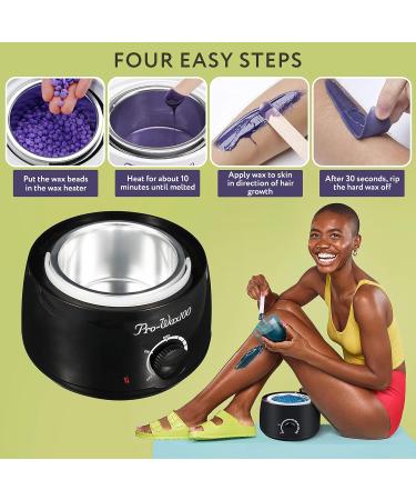 Waxing Kit with Heater, 4X Wax Beads, 20x Spatulas - Professional Full Waxing Kit from UK Company - Buy Online on GoSupps.com