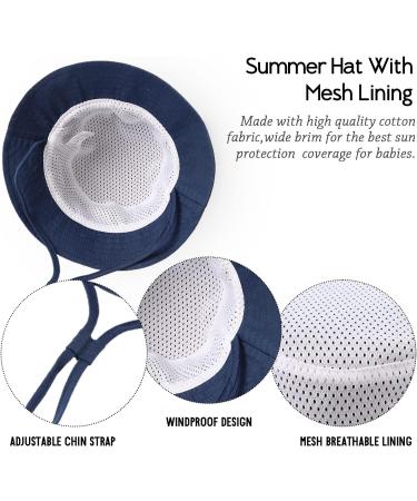 XIAOHAWANG Baby Boy Sun Hat - Toddler Dinosaur Bucket Hat for Beach - Navy, 1-2 Years - Buy Online on GoSupps.com