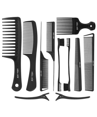 SalonSilk Combs for Natural Black Hair - Professional Curly Hair Comb Set for Natural Ladies