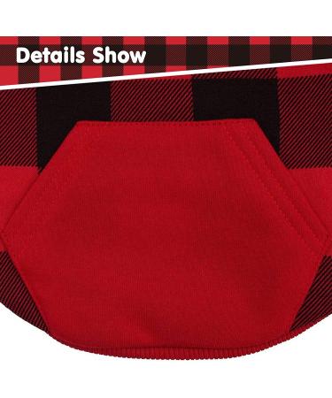 Plaid Dog Hoodie Pet Clothes Sweater with Hat - X-Large Red - Buy Online on GoSupps.com