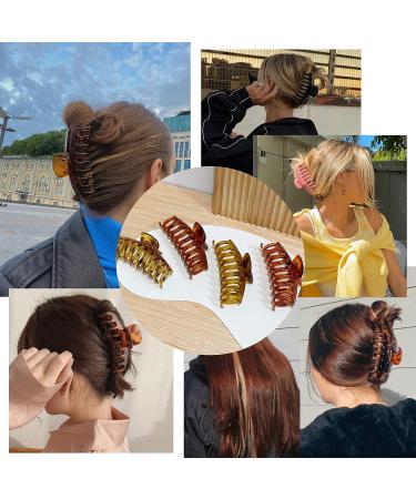 Ruicoo 12 Pcs Non-slip Large 4 Inch Hair Claw Clips - Strong Hold Hair Clamps for Women & Girls with Thick Hair - Buy Online on GoSupps.com