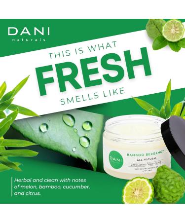 DANI Naturals Sugar Scrub - Exfoliating Bamboo Bergamot Organic cane sugar and shea butter gently exfoliate and nourish skin leaving it smooth refreshed and hydrated 14 oz - Buy Online on GoSupps.com