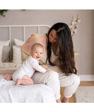 NatureBond Nursing Cover | Breathable Breastfeeding Cover | AirFlow Max Material | Multi-Use Baby Car Seat Canopy, Shopping Cart Cover, Scarf, Light Blanket | Stroller Cover - Sunset Orange - Buy Online on GoSupps.com