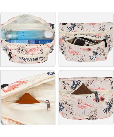Fanny Pack for Men Women - Waist Bag Pack - Lightweight Belt Bag for Travel Sports Hiking Flamingo 11" x 5" x 6" L(11" x 5" x 6") - Buy Online on GoSupps.com