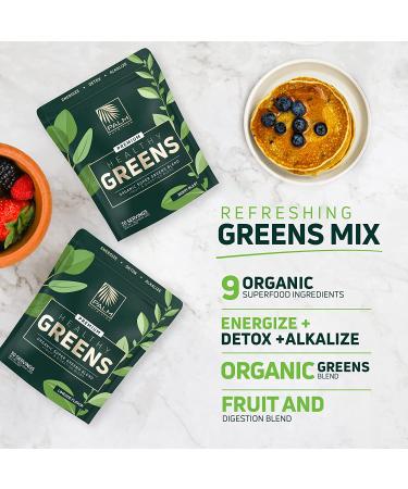 Organic Superfood Powder (Berry Blast) - Premium Blend with Ashwagandha, Spirulina & Antioxidants for Energy, Detox & Alkalizing | Healthy Greens Drink | 30 Servings - Buy Online on GoSupps.com