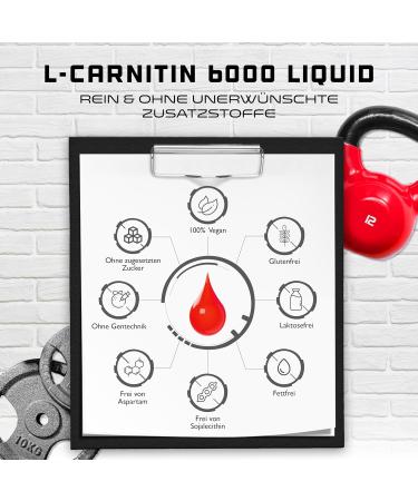L-Carnitine 6000 Liquid 1000ml - High-Dose 6000mg Amino Workout Drink - Vegan Cherry Madness Flavor - Best International Shipping - Buy Online on GoSupps.com
