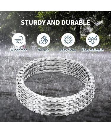 Tmee Razor Wire - 75m Coils for Secure Fencing | Barbed Wire for Garden Protection | Durable & Effective Wire Fence Solutions - Buy Online on GoSupps.com