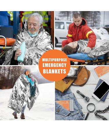QIO CHUANG Emergency Mylar Thermal Blankets - Pack of 6 for Outdoors, Hiking, Survival, Bug Out Bag | Space Blanket for Camping, Marathons, First Aid - Buy Online on GoSupps.com