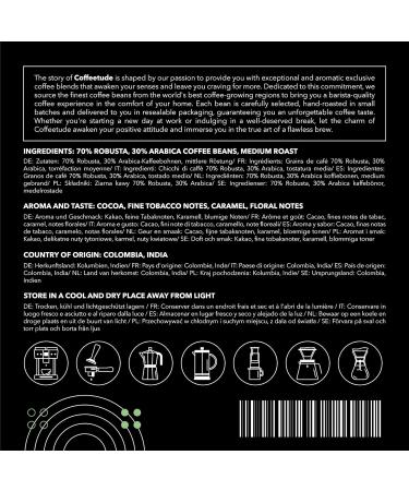 Coffeetude Utopian Harmony Blend (400g 14oz) Exclusive Arabica and Robusta Coffee Blend Whole Coffee Beans Medium roasted Ideal for Espresso Cappuccino Macchiato Latte Mocha Dark Chocolate 400 g (Pack of 1) - Buy Online on GoSupps.com