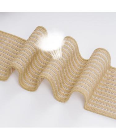Rbenxia 4-Pack Khaki Elastic Wrist Compression Bandage | Adjustable Hand Brace Wraps for Joint Pain Relief & Sports Support | Breathable 40 cm - Buy Online on GoSupps.com