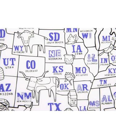 Modern-Twist Waterproof Mark-Mat & Marker Set - Dishwasher Safe US Map Design - Buy Online on GoSupps.com