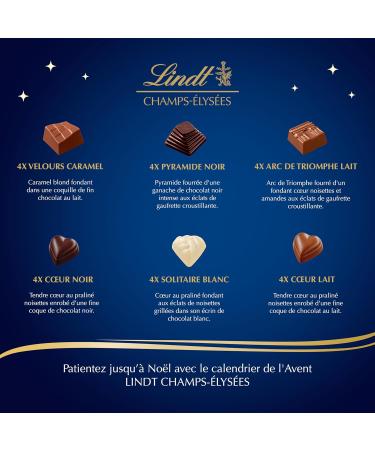 Lindt - CHAMPS- LYS ES Advent Calendar - Assorted Milk Chocolates Black and White - Pralines Crispy and Smooth - Ideal for - Buy Online on GoSupps.com