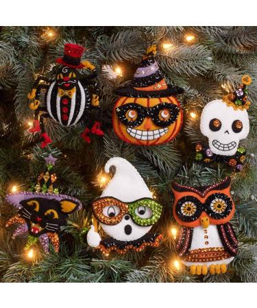 Bucilla 89276E Vintage Halloween Felt Ornament Kit - Set of 6 - Buy Online on GoSupps.com