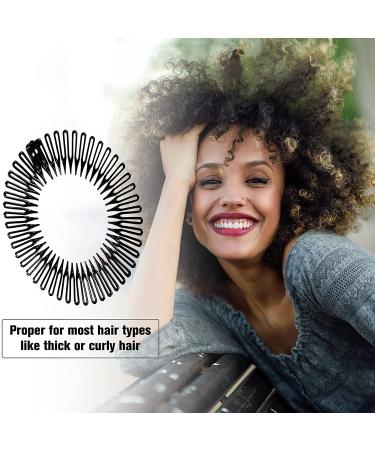9-Piece Flexible Circular Stretch Comb Set for Women & Girls - 3 Colors (Black, White, Clear) - Buy Online on GoSupps.com
