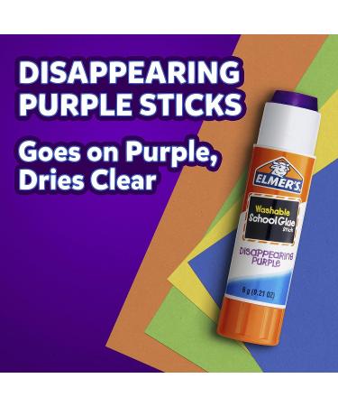 Elmer's Washable Dissappearing Purple School Glue Sticks 3 Pack 6 grams Each (E520) - Buy Online on GoSupps.com