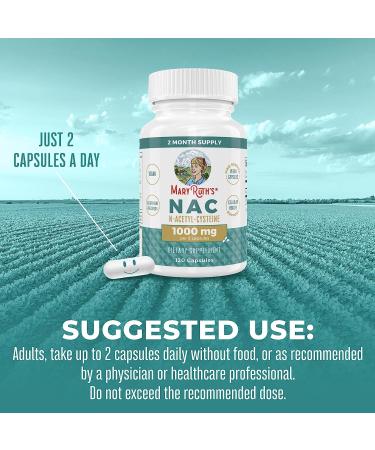 MaryRuth's NAC Supplement 1000mg | 2 Month Supply | Vegan & Non-GMO | Gluten Free | 120 Count - Buy Online on GoSupps.com