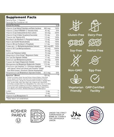 Zahler Multivitamin 50+ Iron-Free Formula + Lutein for Eye Health 60 Capsules. - Buy Online on GoSupps.com