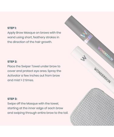 Wonderskin Wonder Blading Brow Kit - Waterproof Brow Gel with Touch Up Pencil | Brow Tint Makeup for Natural Look - Brunette - Buy Online on GoSupps.com