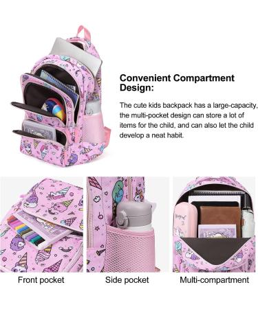 CLUCI Kids Backpack for Girls - Lightweight Toddler School Bag for Elementary School, Pink Unicorn Design - Large Preschool Bookbag, Cute Gift - Buy Online on GoSupps.com