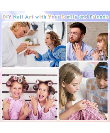 168Pcs Press on Nails for Kids | Shynek Short Acrylic Nails Set | Pre Glue Stickers | Perfect Gifts for Girls | Nail Art Decoration M-Strawberry - Buy Online on GoSupps.com