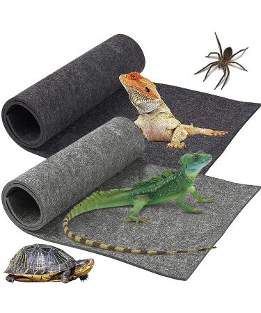 Papasgix reptiles carpet for terrarium reptiles matt liner Bedding reptile substrate matte pet terrarium insert for lizard turtle leopard gecko snake (black-80x40cm)
