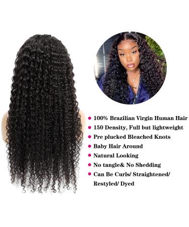 20 Deep Wave Lace Front Human Hair Wig | HD Lace Frontal | Curly Wigs for Black Women - Buy Online on GoSupps.com