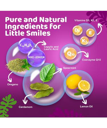 GuruNanda Kids Oil Pulling Alcohol-Free Mouthwash Essential Oils & Vitamins for Fresh Breath & Happy Gums for Ages 6 & up Natural Bubble Berry 8 Oz - Buy Online on GoSupps.com