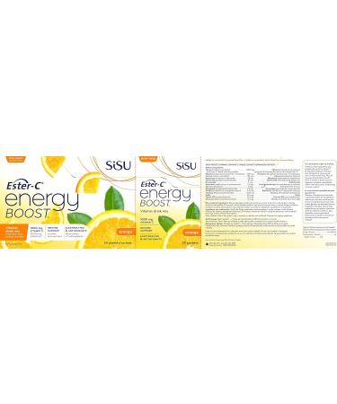 Sisu Energy Boost with Ester-C Orange 24-hour Immune Support Vitamin C Drink Mix with Energizing B Vitamins & Electrolytes 30 Individual Packets Vegan Non-GMO Gluten Dairy Free - Buy Online on GoSupps.com