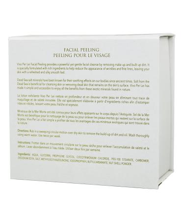 Vivo Per Lei Facial Peeling Gel - Dead Sea Minerals & Nut Shell Scrub - Gentle Exfoliator & Blackhead Remover - 3.4 Fl. Oz - Buy Online on GoSupps.com