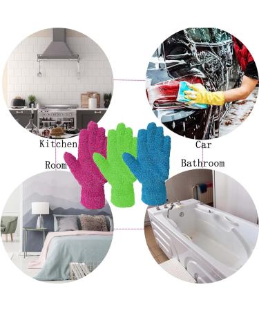 wodehahagou 3 Pieces Microfiber Dusting Gloves Car Cleaning Mitt Glove Microfiber Dust Cleaning Gloves Wipes Dust Wipes Microfiber Dusting Gloves Household Gloves Cleaning Dust Removal Gloves - Buy Online on GoSupps.com