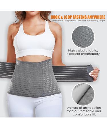 Postpartum Belly Band & C-section Recovery Belt - Abdominal Binder for Stomach Support & Back Pain Relief (Grey Large/X-Large - Buy Online on GoSupps.com