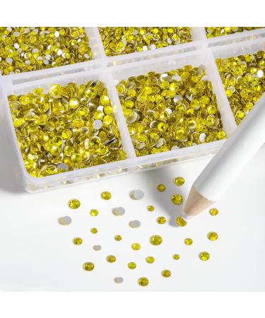 Beadsland 7200PC Flatback Rhinestones - Clear Nail Gemstones SS3-SS10 Lemon Yellow | DIY Handicrafts & Craft Projects - Buy Online on GoSupps.com