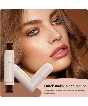 Wing Stamp Eyeliner with wing effect for cat eye look durable wearresistant stamp for women swimming beginners appointments commuting sensitive skin reliable makeup Brown Tea - Buy Online on GoSupps.com