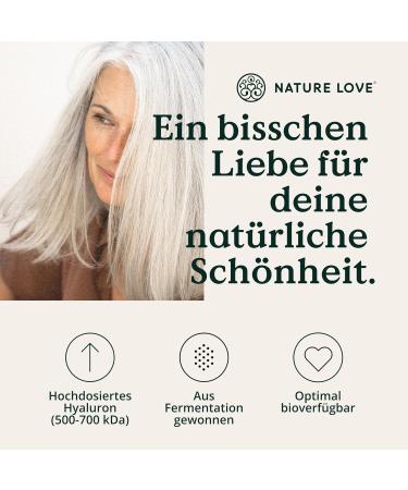 Nature Love Hyaluronic Acid Capsules with Zinc - 500mg Vegan 90 Pieces | High-Dosed Laboratory Tested No Additives Made in Germany - Buy Online on GoSupps.com