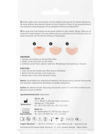 KASCIN Premium Spot Treatment Pimple Patch XL - 10 Hydrocolloid Acne Strips for Body, Larger Breakouts - Korean Made Acne Dots XL - Buy Online on GoSupps.com