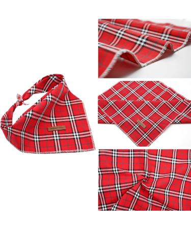 Buy Lionheart Glory Dog Haller 1 Packer Washable Soft Cotton Christmas Neck Scarf - Adjustable Checkered Kerchief for Small Dogs - Buy Online on GoSupps.com