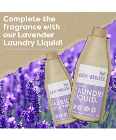 Eco-Mate - Lavender Concentrated Fabric Conditioner - 500ml (Pack of 3) - Eco Friendly - 100% Plant-Based Biodegradable Fabric Softener - Natural Ingredients - Fresh & Calming Fragrance - Buy Online on GoSupps.com