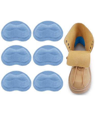 Space Lion Leather Heel Pads Liner Cushions Inserts for Loose Shoes  Improved Shoe Fit and Comfort Prevent Heel Slip and Blister(4 Pairs  Blue)