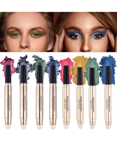 Glitter Eyeshadow Stick - Dual-Ended Metallic Pearl Shimmer Highlighter Pen (#11) - Buy Online on GoSupps.com