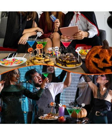 Tioncy 200 Pcs Halloween Cupcake Toppers Halloween Plastic Picks Halloween Food Picks Funny Plastic Picks Ghost Pumpkin Spiders Bat Skull Cupcake Toppers for Halloween Birthday Themed Party Food Fruit - Buy Online on GoSupps.com