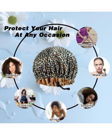 Silk Satin Hair Bonnet for Sleeping - Curly Hair Wrap for Black Women Men - Reusable, Designer, Large - Shower Cap, Night Cap, Head Scarf - Soft and Stylish - Buy Online on GoSupps.com